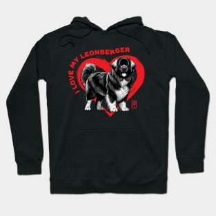 I Love My Leonberger - I Love my dog - Persistent dog Hoodie